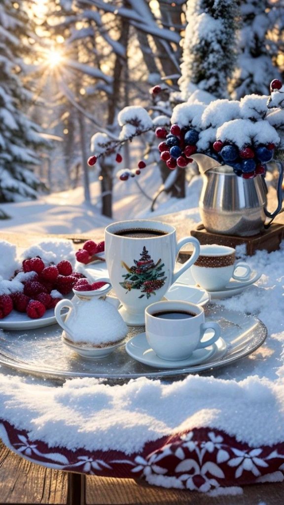 Радостного настроения - картинки со снегом на утро зимы декабря (19)