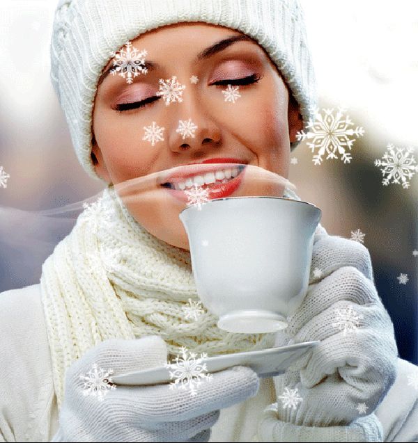 Радостного настроения   картинки со снегом на утро зимы декабря (8)