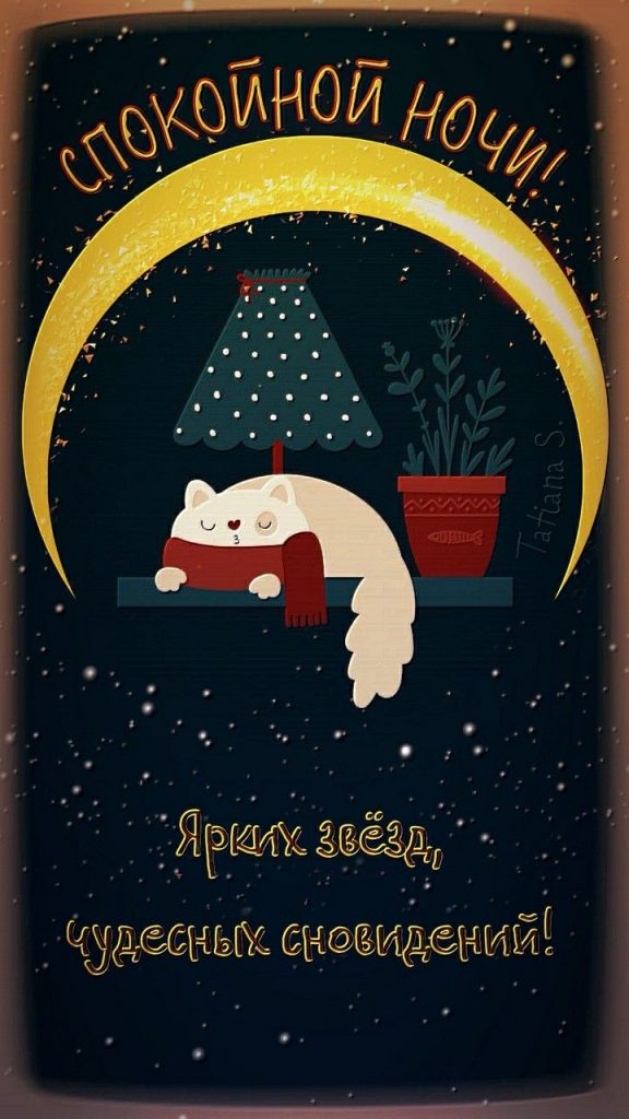 Картинки спокойной ночи января зимы - сборка (6)
