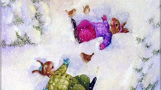 Красивые открытки с добрым и снежным зимним утром субботы (5)