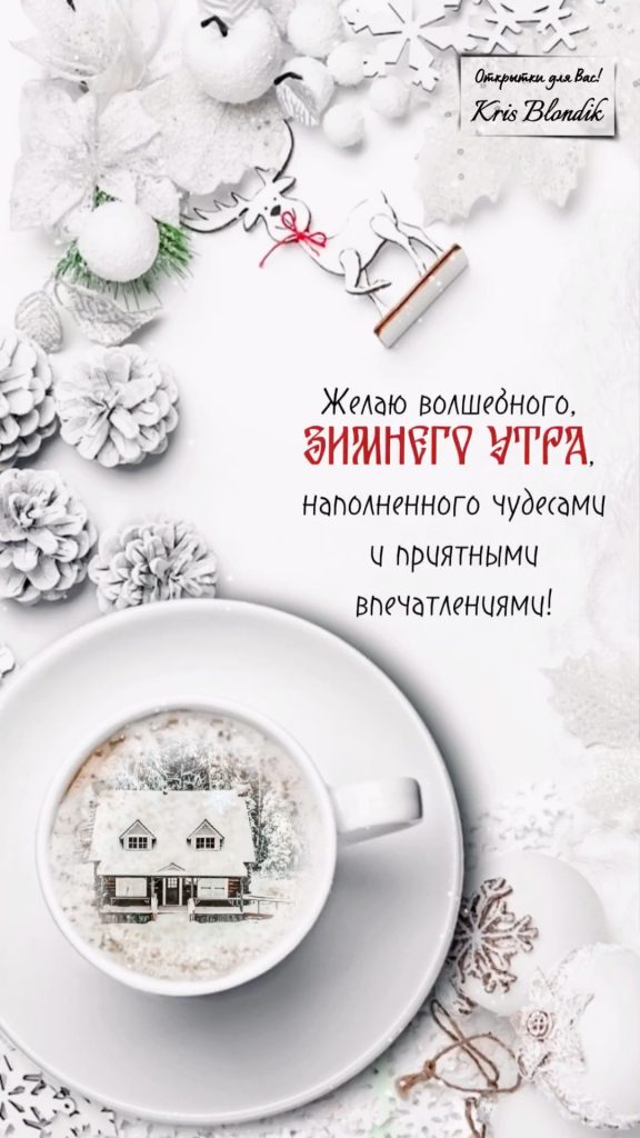Спокойного и мирного доброго утра января зимы 2024 - открытки (13)