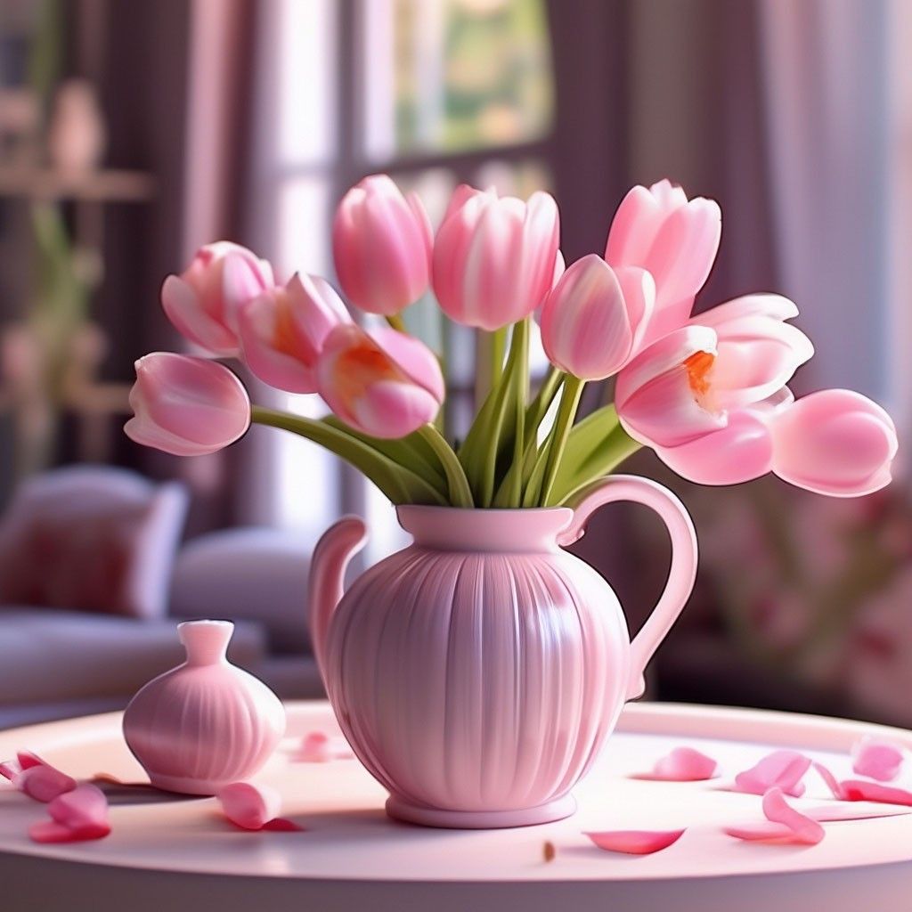 Открытки с добрым утром весны с тюльпанами (29)