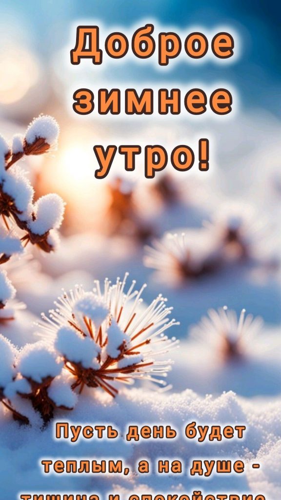 Мирные открытки на утро февраля зимы - удачи вам (8)