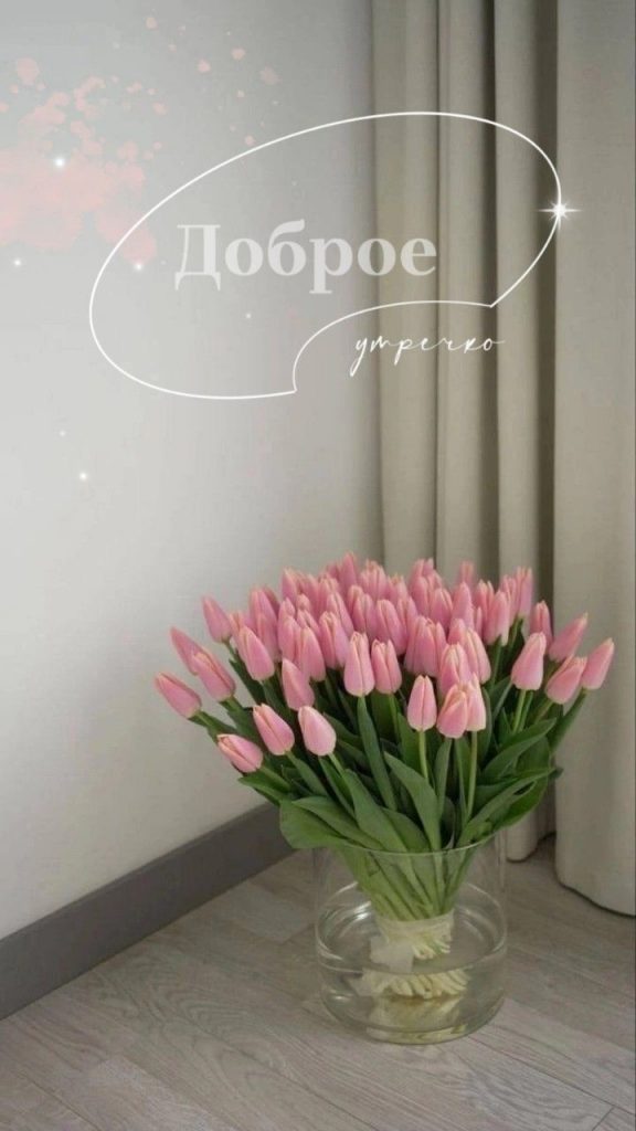 Открытки с добрым утром весны с тюльпанами (4)