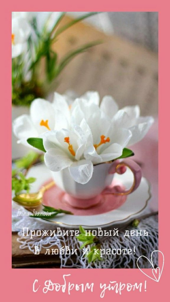 Романтичные открытки с теплым пожеланием доброго весеннего утра (5)